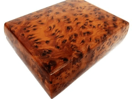T12- Thuya Burl Box 14x10x6 cm Cufflinks, Jewelry Box