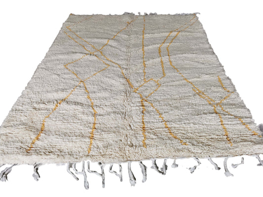 86-BML2342315 - Authentic Large Square Beni Ouarain Moroccan Rug 100%wool berber Carpet 7.7x7 ft
