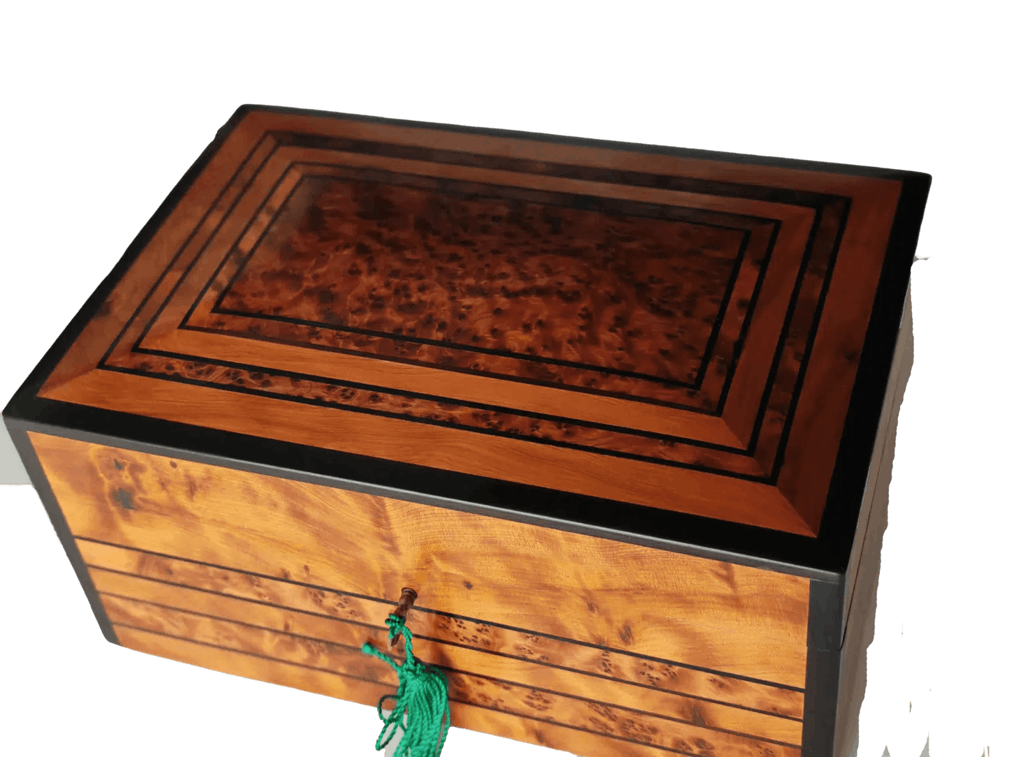 T164- Luxurious Jewellery box Inlaid with Ebony.