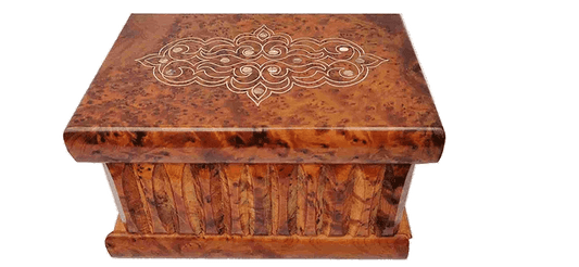 T34- Magical Box inlaid with Silver and Mother of Pea7.5"x5"x4.5"// 20x13x12 cm