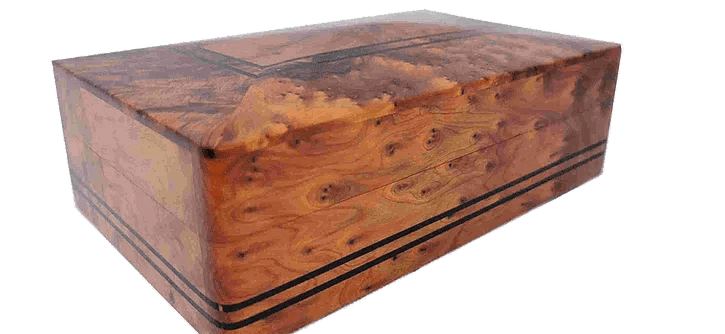 T118-Stylish Jewelry, Cufflinks Box. 8x5x2.80 Thuya Burl Christmas present