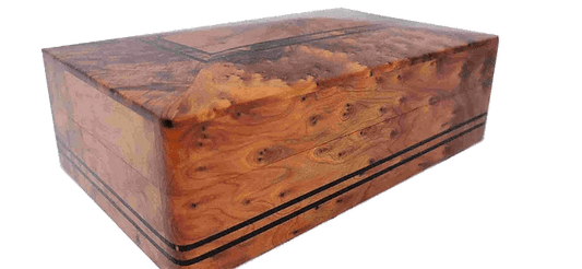 T118-Stylish Jewelry, Cufflinks Box. 8x5x2.80 Thuya Burl Christmas present