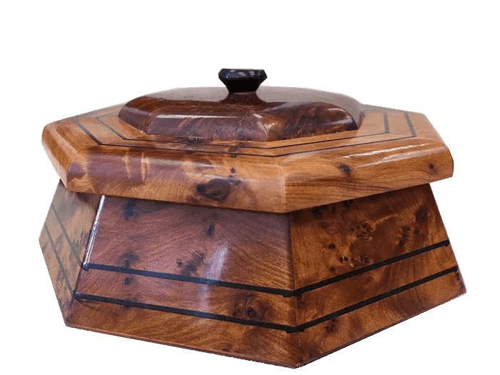 T4- Stylish Inlaid Thuya Box- Jewelry Cufflinks Box 17x6 cm