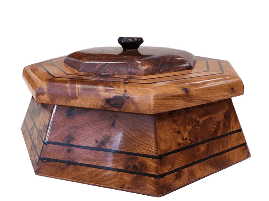 T4- Stylish Inlaid Thuya Box- Jewelry Cufflinks Box 17x6 cm