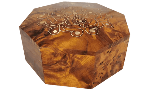 T213-Jewelry Cuff links Box.4.5x1.9"Thuya Burl Christmas gift, Birthday present