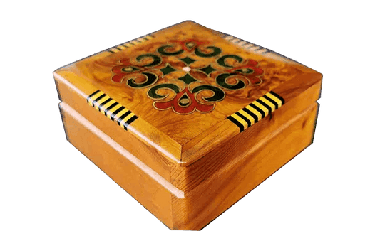 4.3x4.3 " Inlaid cufflinks box. Christmas present. Luxurious Thuya Burl