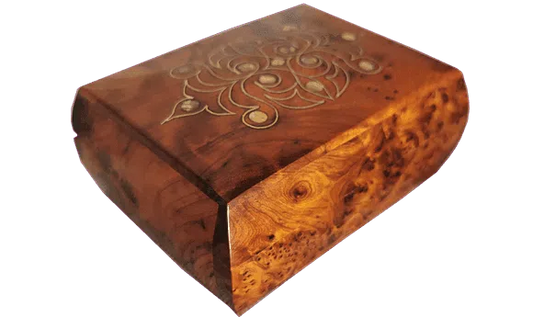 T11- Stylish hand inlaid Thuya Box 14x10x6 Cufflinks, jewelry Box