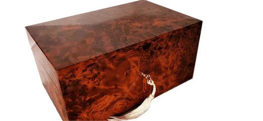 T107- Jewelry, Cufflinks Box. Handmade of Thuya Burl 12x8x4.7" Christmas gift