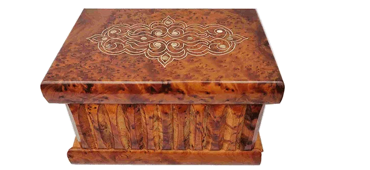 T109-Inlaid Magical Secret Box . Silver and Mother of Pearl.7.5x5x4.5
