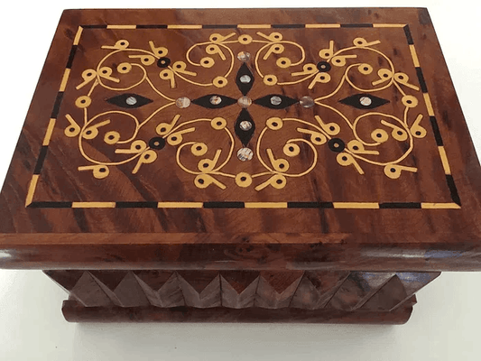 T12- Puzzle secret Box. Magical Box 7x5.1x4.7"//18x13x12cm