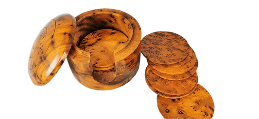 T110-Coasters 12 Units 2.8x4 Handmae of the thuya Burl.special PresentChristmas