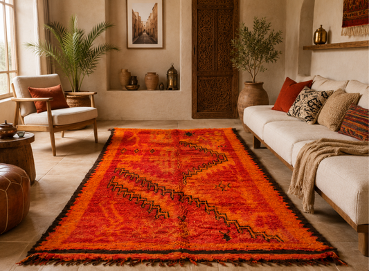 Vintage Moroccan Taznakht Rug 7.3x4.2 ft.