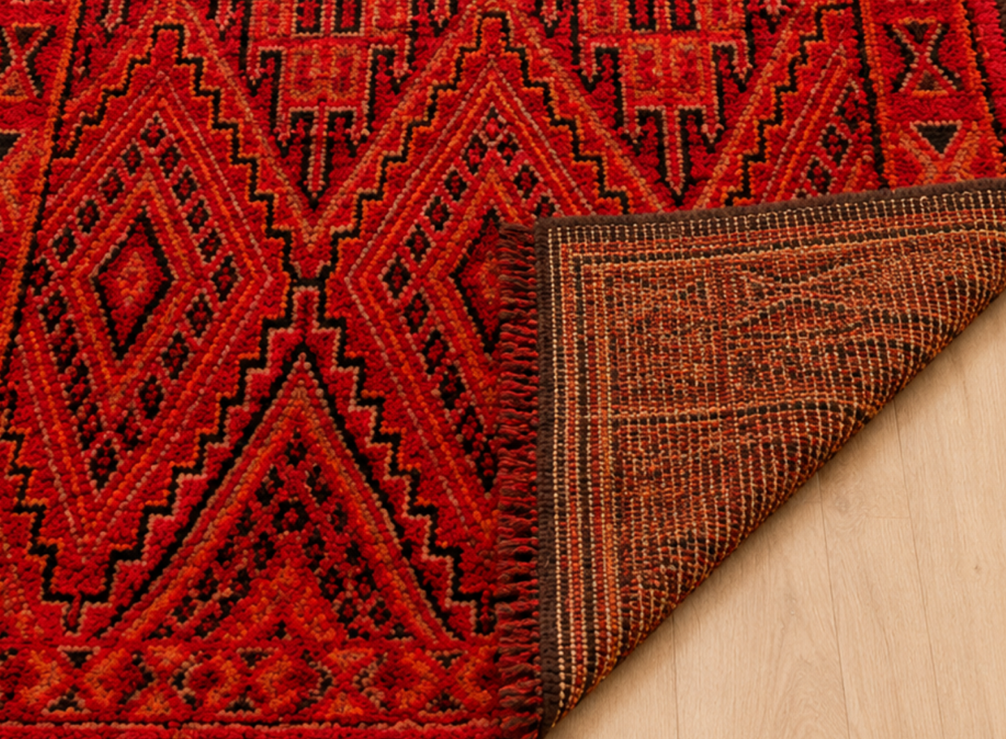 Amal Vintage Moroccan  Rug  100% wool -7.5x5.9 ft/ 230x180cm