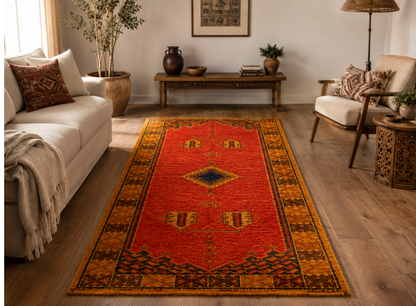 Samira Vintage Moroccan Taznakht Rug 6.3x3.2 ft/ 195x100 cm