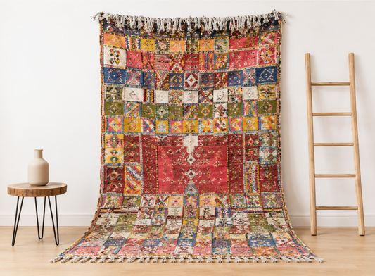 44-TML270157- Fabulous Traditioanl Large Moroccan Rug. 8.8x5.1 Ft/ Natural Wool And Camel Hair.270x157cm