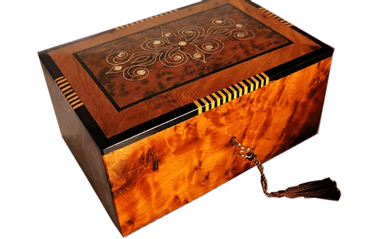 T101- Silver,Mother of Pearl Inlaid Jewellery Box Christmas Present 11x7x4"