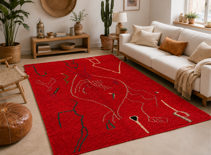 Salma Moroccan Beni Ourain Rug  6.2x3.9 ft /192x120cm