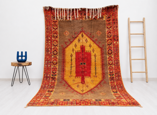 R305-Antique Handmade Moroccan Rug 100% wool 240x160