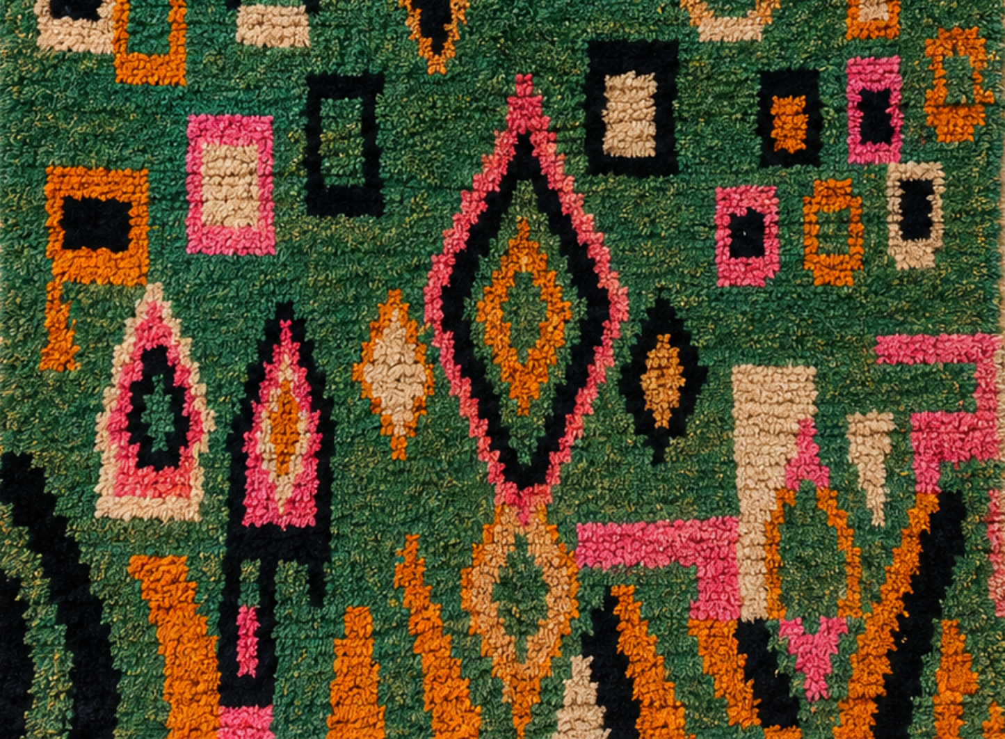 Leila  Moroccan Beni Ourain Rug 4.4x3.7 ft/ 135x115cm