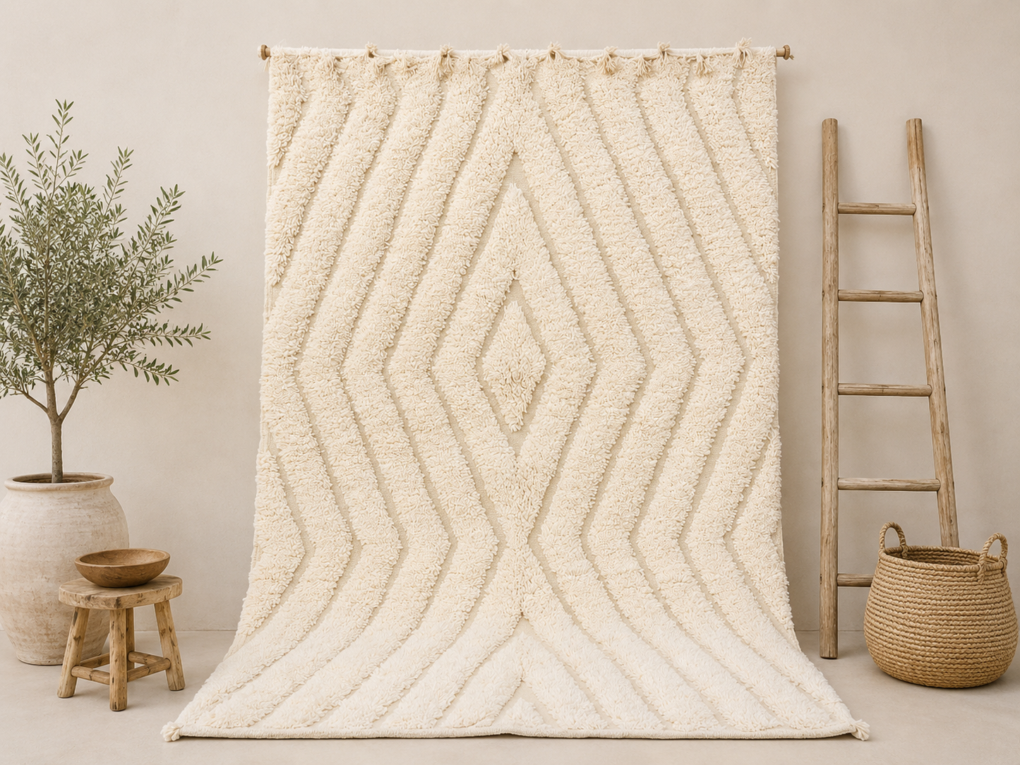 Hasna Berber Moroccan Rug 8.2x5.2/ 250x158cm