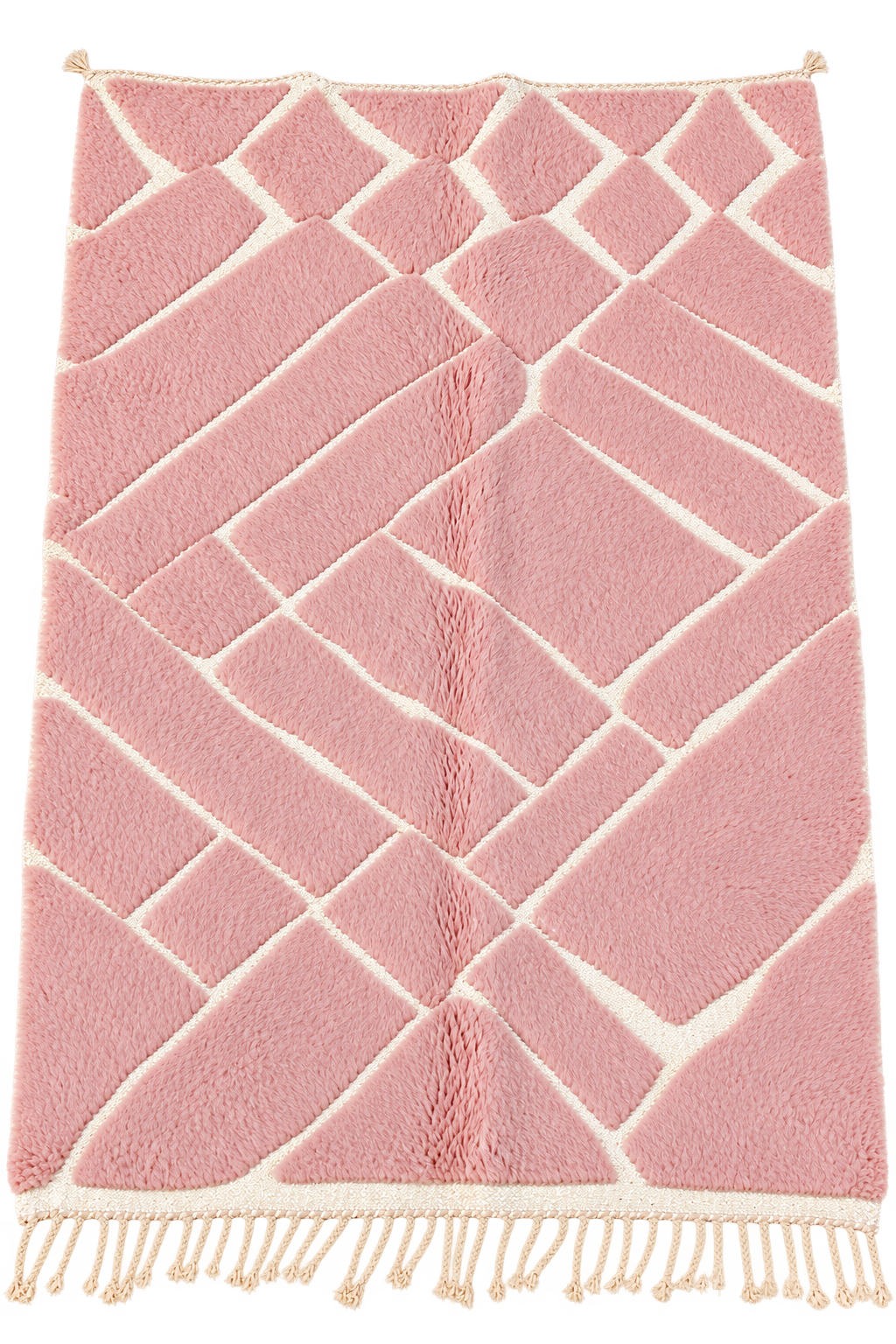 Rim Pink Moroccan Berber Rug- 7.5x5.1 ft/ 230x158cm