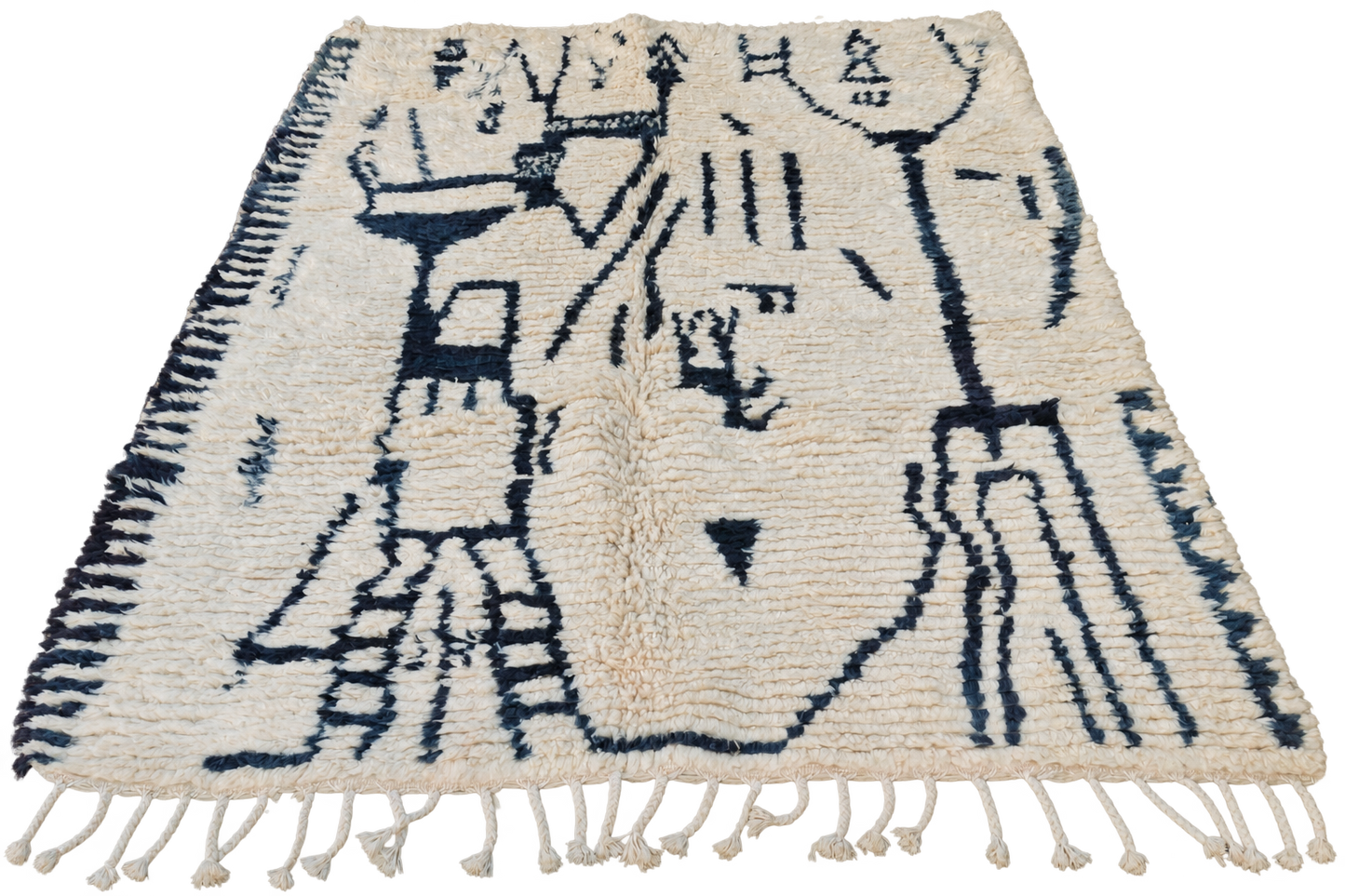 yousra Handmade Moroccan Rug- 7.8x5.9 ft/  240x180cm