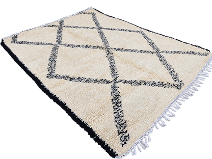 Kenza. Beni Ouarain Handmade Rug- 8x6.5ft/ 252x200cm