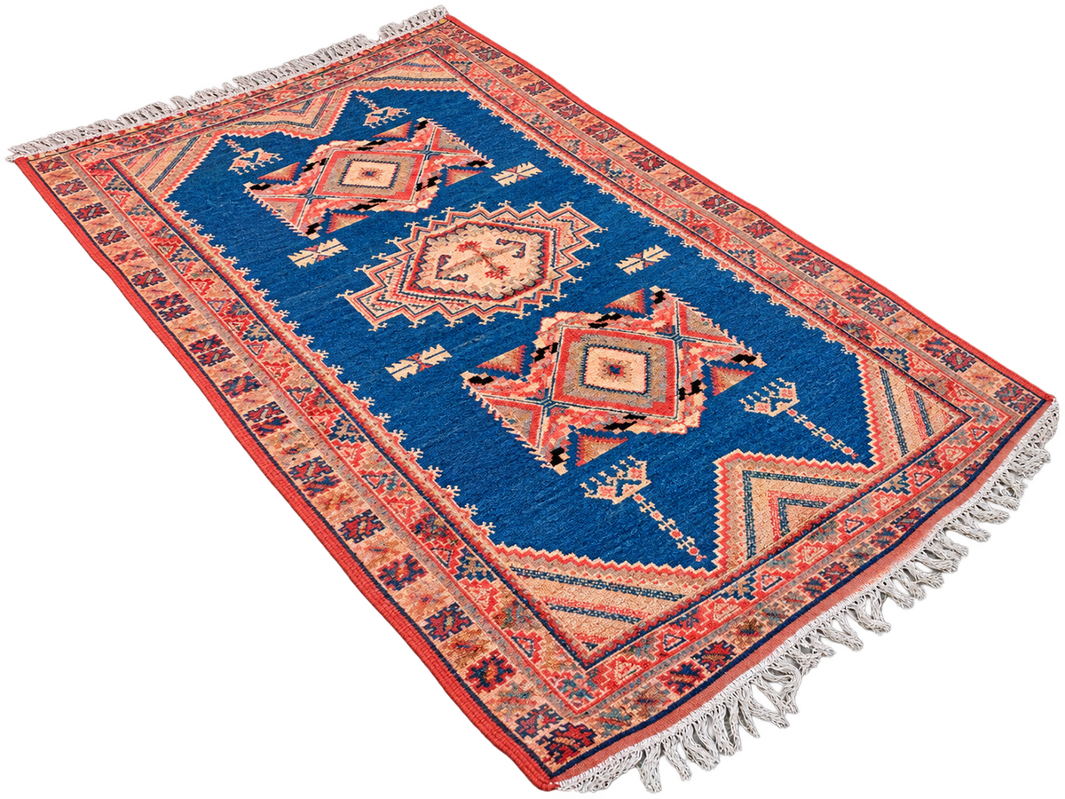 Wissal . Handmade Vintage Rug. 8x5 ft/  260x154cm