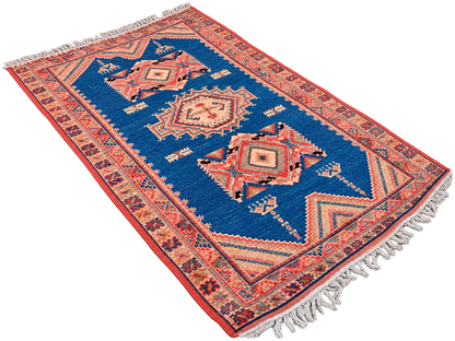 Wissal . Handmade Vintage Rug. 8x5 ft/  260x154cm