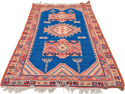 Wissal . Handmade Vintage Rug. 8x5 ft/  260x154cm