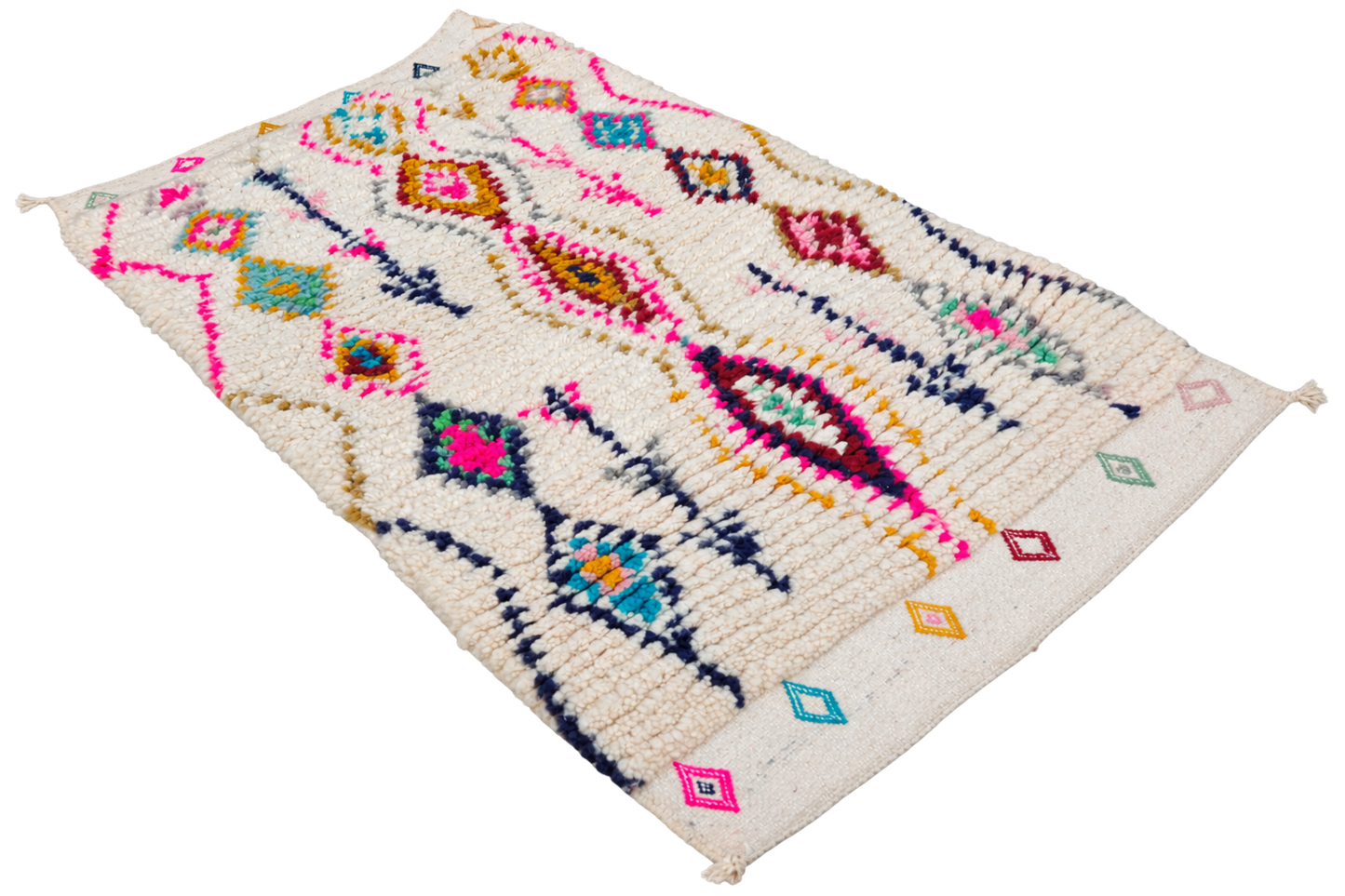 Basma Colourful berber Rug 4.5x1.9ft- 140x60 cm