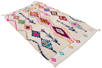 Basma Colourful berber Rug 4.5x1.9ft- 140x60 cm
