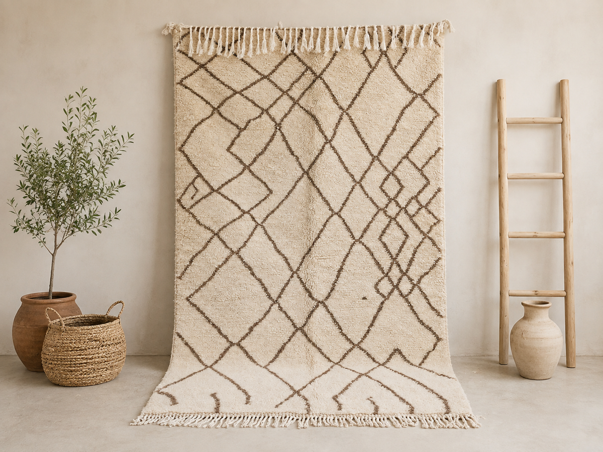 Lina Beni Ouarain Rug - 7.3x4.5ft / 225x140cm