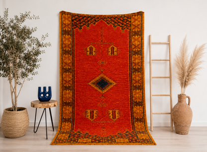 Samira Vintage Moroccan Taznakht Rug 6.3x3.2 ft/ 195x100 cm