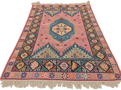 Imane. Handmade Vintage Rug 9x6 ft/ 300x200 cm