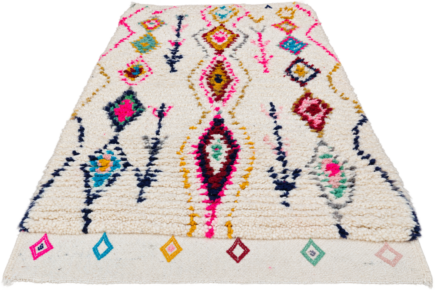 Basma Colourful berber Rug 4.5x1.9ft- 140x60 cm
