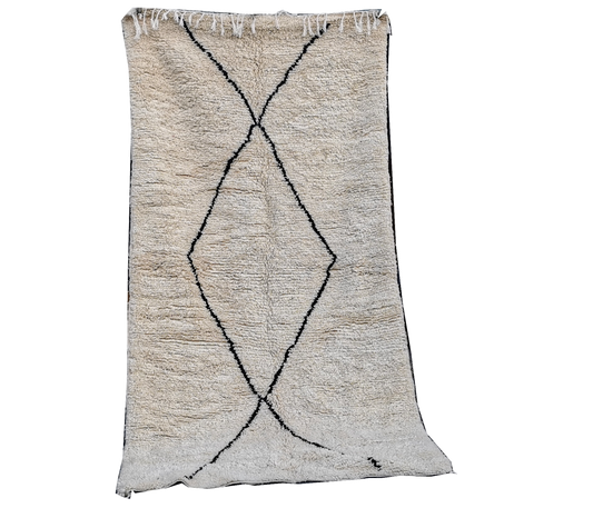 68-BML245130- Handmade Moroccan Beni Ouarain Rug Berber Carpet 8x4.2 ft