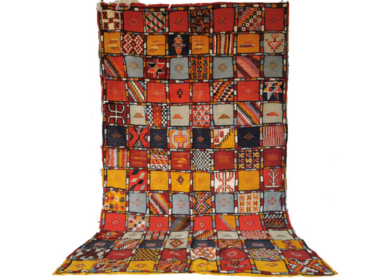 R-225- Authentic Moroccan Taznakht Rug – Handwoven Heritage from the Atlas Mountains-8.5×5.2 ft 260x160cm