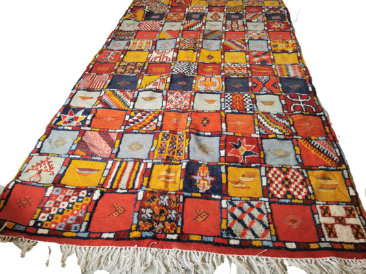 R-225- Authentic Moroccan Taznakht Rug – Handwoven Heritage from the Atlas Mountains-8.5×5.2 ft 260x160cm