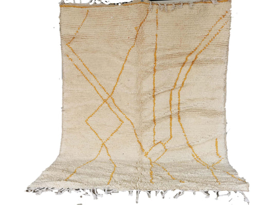 84-BSM180140 Genuine Moroccan Beni Oauarain Rug. 5x4ft  180x140
