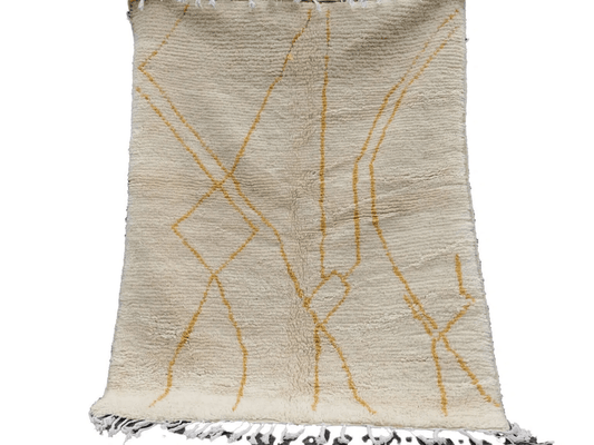 84-BSM180140 Genuine Moroccan Beni Oauarain Rug. 5x4ft  180x140