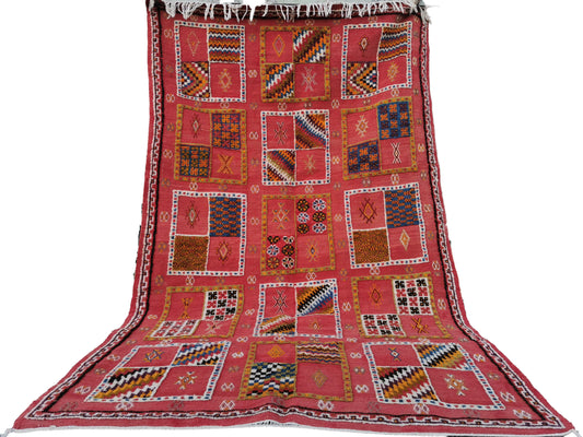 R216- Vintage Moroccan Taznakht Rug. Camel Wool Carpet- 8.6x5.2 ft 265x160cm