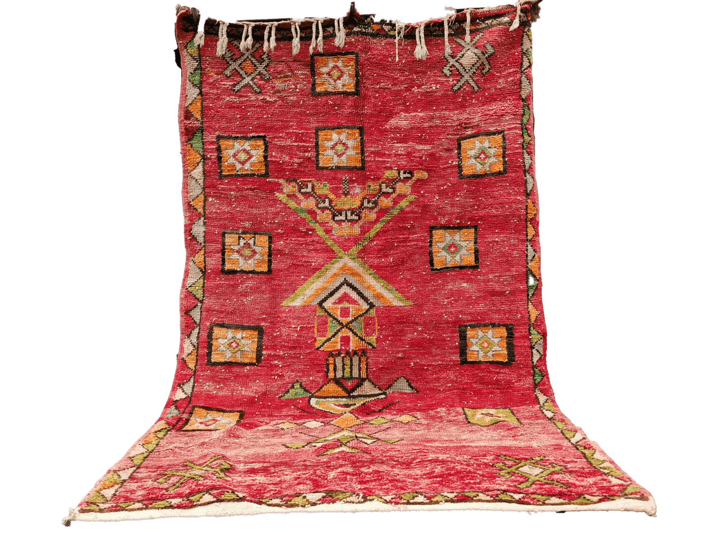 R252- Handmade Vintage Moroccan Rug. 230x140cm