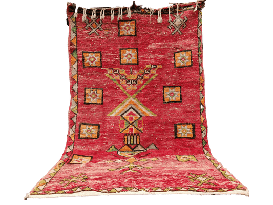 R252- Handmade Vintage Moroccan Rug. 230x140cm
