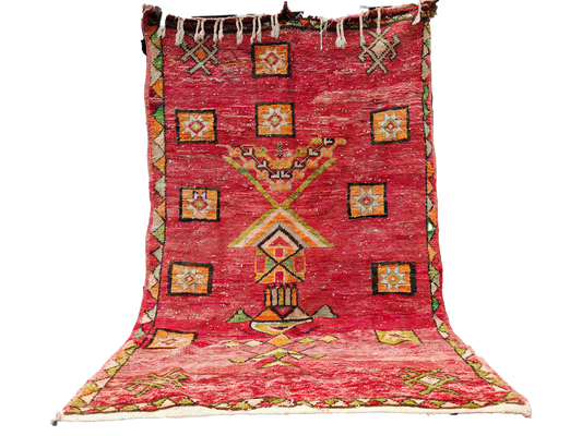 R252- Handmade Vintage Moroccan Rug. 230x140cm