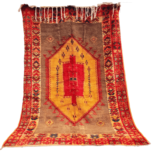 R305-Antique Handmade Moroccan Rug 100% wool 240x160