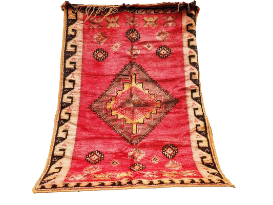 Antique Handmade Moroccan Rug 100% wool 180x145 cm