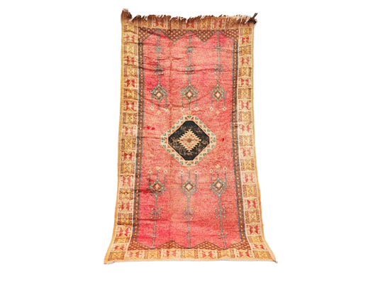R306- Vintage Moroccan Taznakht Rug 100% wool 240×160