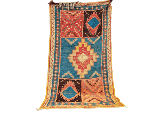 R308-Antique Handmade Moroccan Rug 100% wool 235x135cm