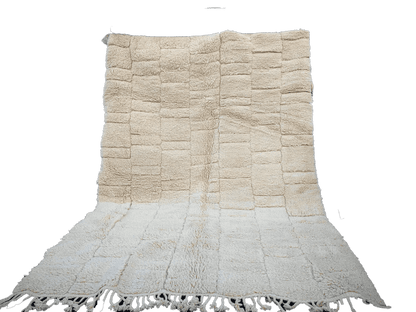 R320- Handwoven Moroccan Beni Ourain Rug - 100%wool/ 9.8x6.8ft-- 300x210 cm